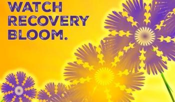 Nurture, Wellness, Watch Recovery Bloom, Purple and yellow flowers